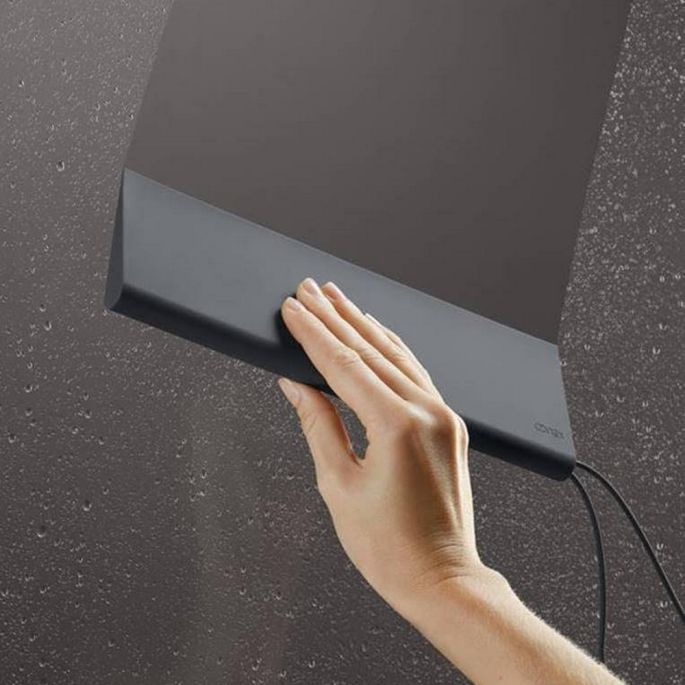 Keuco 04959370000 douche wisser met wandhouder zwart (RAL 9011)