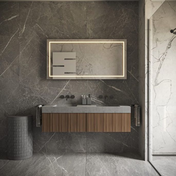 Phantom Mirrors Serie 001 001.160.70 rechthoekige LED spiegel, 160x70 cm met directe en indirecte led rondom