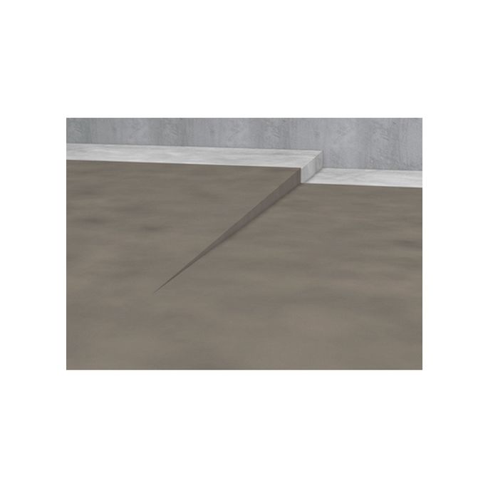 Blanke Aqua Keil 7542856100L afschotprofiel douchevloer 980x10x24 links mat zwart