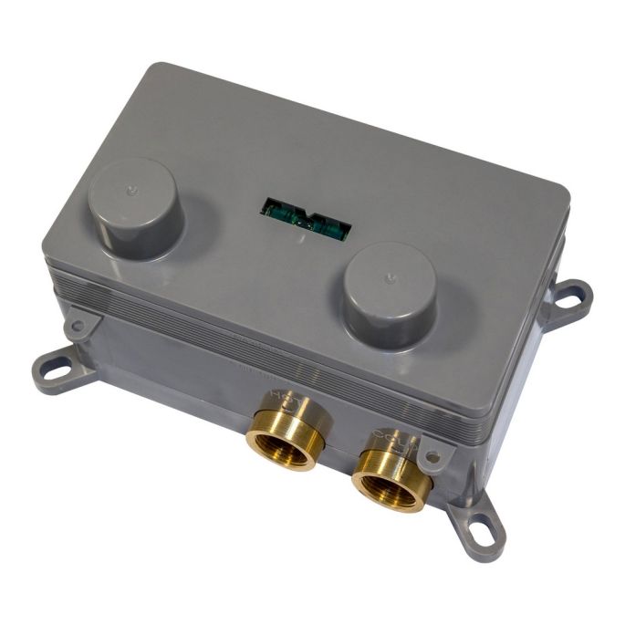 Brauer Carving 5-S-205 thermostatische inbouw regendouche met drukknoppen SET 70 mat zwart