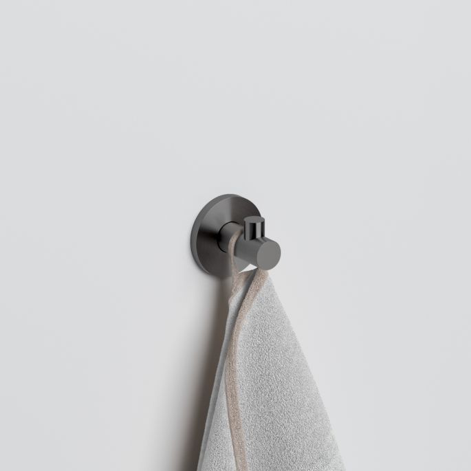Clou Kaldur CL/09.05063.84 enkele haak gunmetal geborsteld PVD