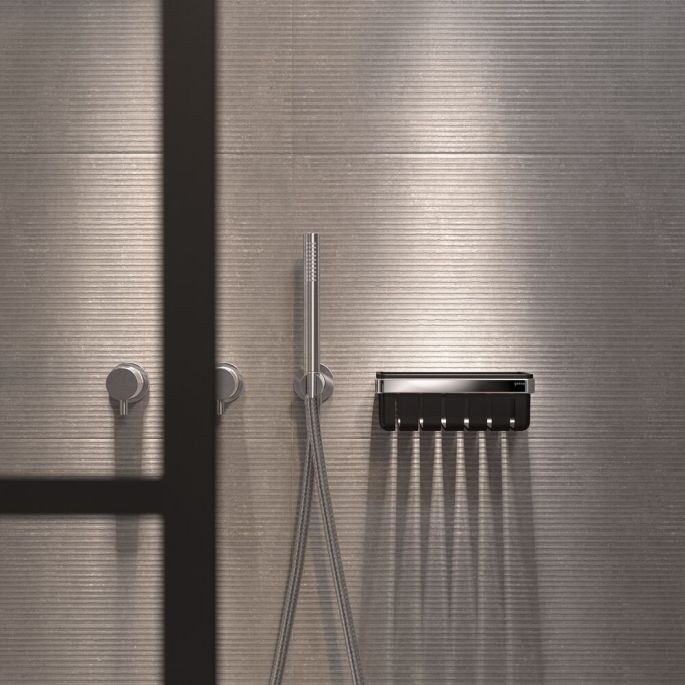 Geesa Frame 918801-02-06 douchemand 21 cm chroom/ zwart