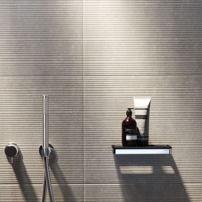 Geesa Frame 918804-02-06 planchet universeel 21 cm chroom/ zwart