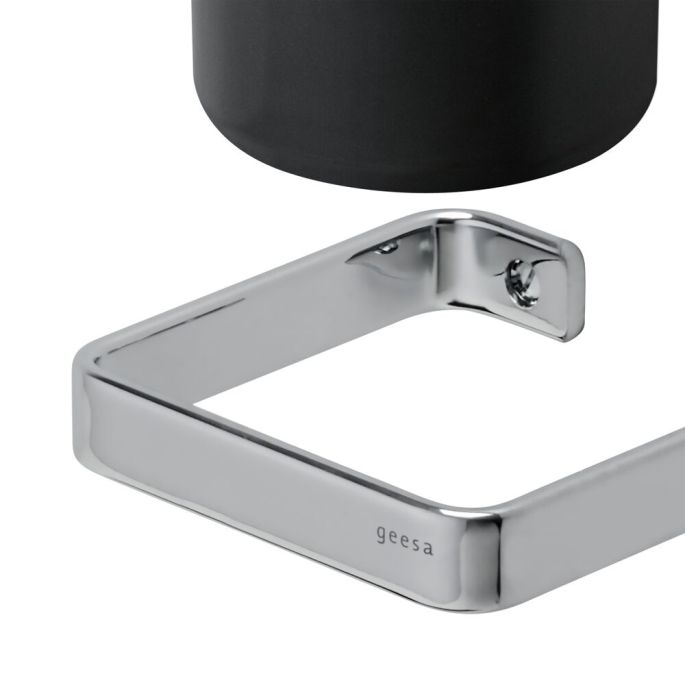 Geesa Frame 918811-02-06 toiletborstel met houder (zwarte borstelkop) chroom/ zwart
