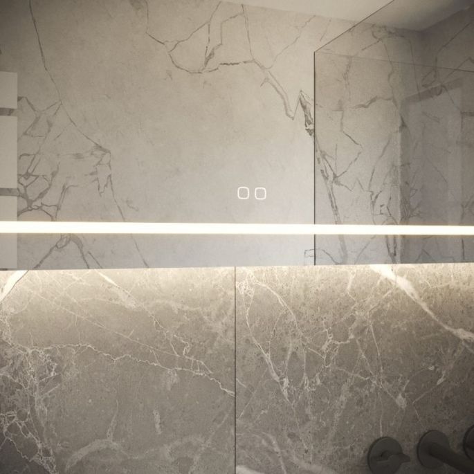 Phantom Mirrors Serie 001 001.160.70 rechthoekige LED spiegel, 160x70 cm met directe en indirecte led rondom