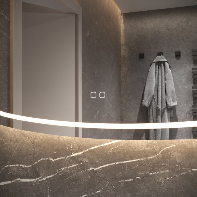 Phantom Mirrors Serie 010 010.100.65 organische LED spiegel, 100x65 cm met directe en indirecte led rondom