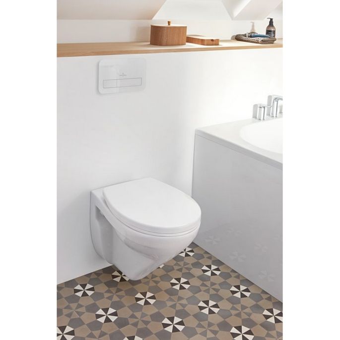 Villeroy en Boch O.Novo 8M43S101 toiletzitting met deksel wit