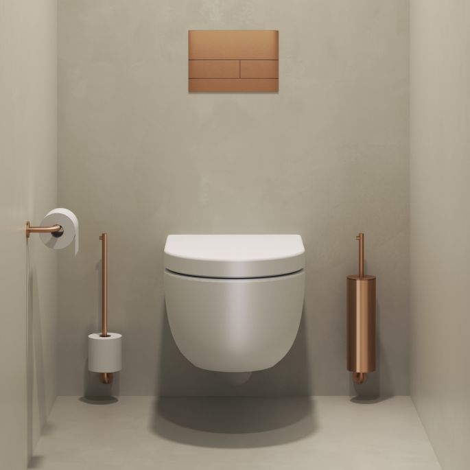 Clou Kaldur CL/09.05041.83 toiletborstelgarnituur wand brons geborsteld PVD