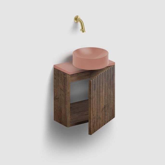 Clou Verti CL07106603640 bovenblad, t.b.v. fonteinonderkast, mat roze