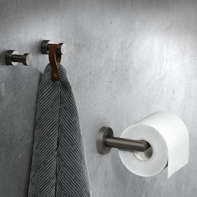 Geesa Nemox Brushed Metal Black 916513-09 haak zwart metaal geborsteld