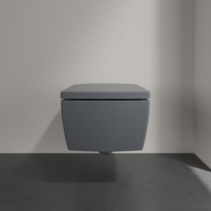 Villeroy en Boch Memento 2.0 8M24S1I4 toiletzitting met deksel Graphite