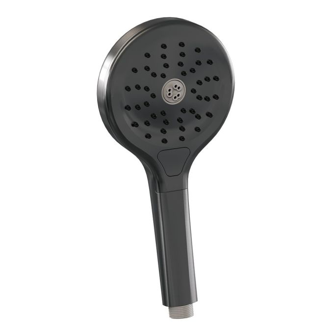 Brauer Carving 5-GM-141 thermostatische inbouw regendouche 3-weg omstelling SET 45 gunmetal geborsteld PVD