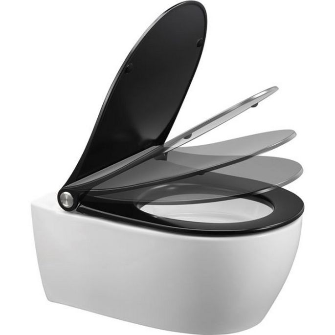 Pressalit Sway D2 994231-DF4999 toiletzitting met deksel mat zwart