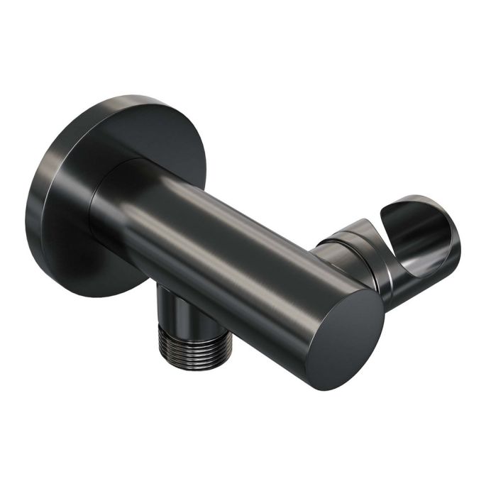 Brauer Carving 5-GM-125 thermostatische inbouw regendouche 3-weg omstelling SET 29 gunmetal geborsteld PVD