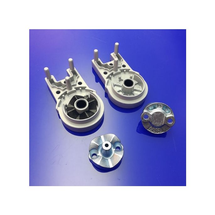 HSK E100082-1-01 draailagers voor douchedeur, boven/onder, alu mat zilver