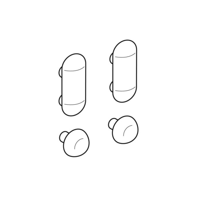 Geberit 598048000 set buffers voor toiletzitting rond en ovaal