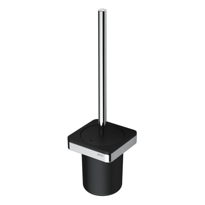 Geesa Frame 918811-02-06 toiletborstel met houder (zwarte borstelkop) chroom/ zwart