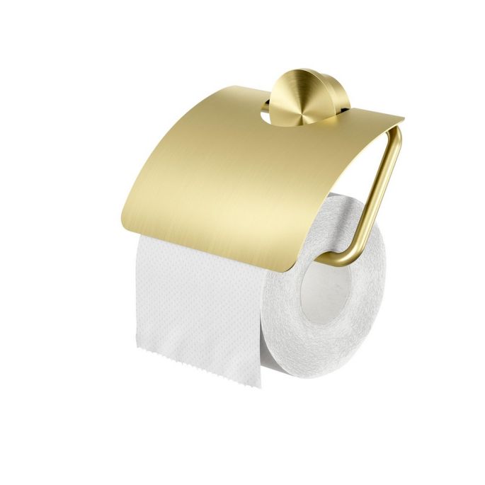 Geesa Opal Brushed Gold 917208-07 toiletrolhouder met klep goud geborsteld