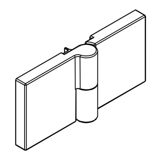 HSK Atelier - Atelier Pur - K2 - K2P E100290-R-8-41 scharnier rechts chroom