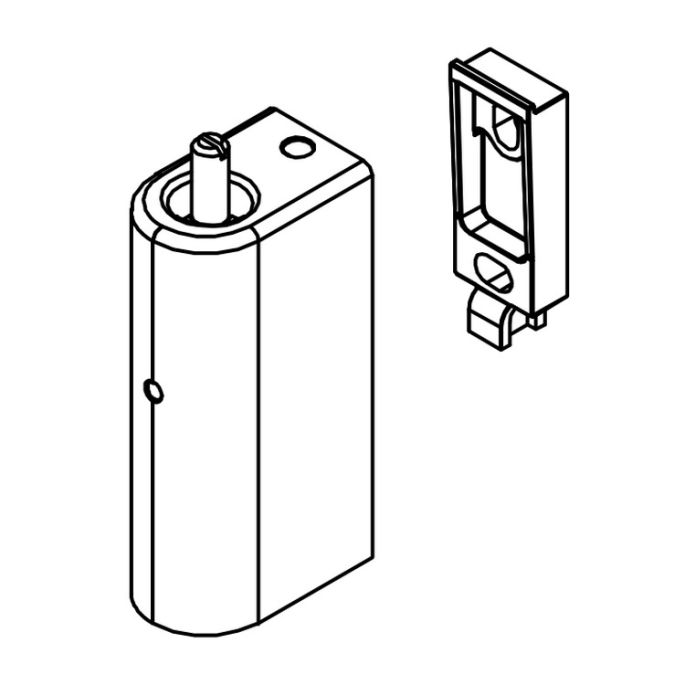 HSK K2 - K2P E88310-UR-41 wandhouder onder rechts, chroom