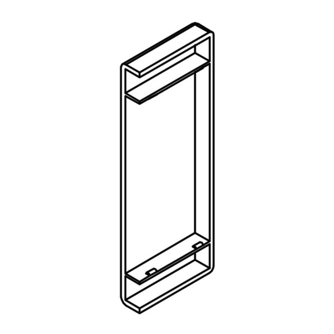 HSK K2 E88299-O-41 afdekplaat glas-wand bevestiging boven chroom