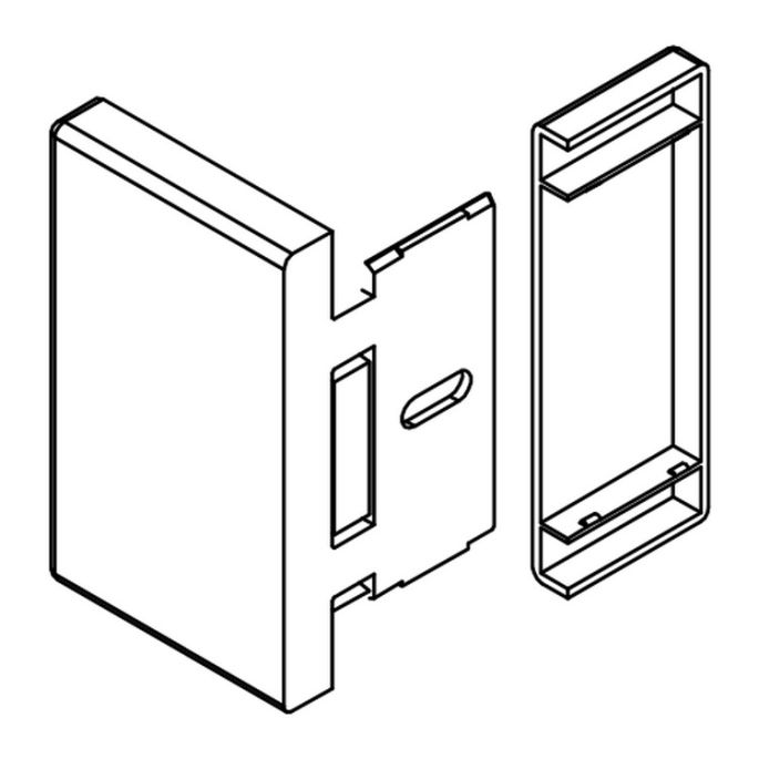 HSK K2 E88315-O-41 glas-wand bevestiging boven chroom