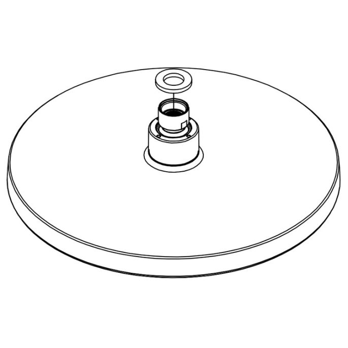 HSK Shower & Co! E98521-41-280 hoofddouche rond 250x18mm gunmetal