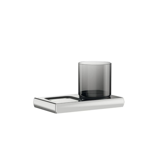 Inda Claire A7178AAC21 glashouder met zeepschaal geborsteld nikkel/ gesatineerd glas