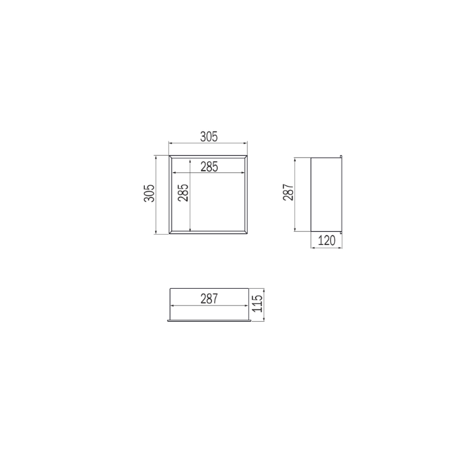 Inda MY Secret A80100VF inbouwnis 305x305mm mat verde felce