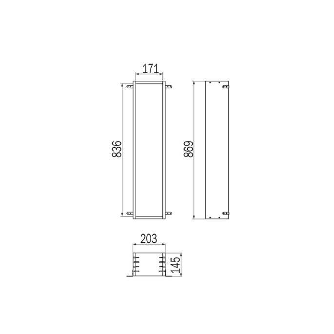 Inda MY Secret VT00302000 subframe voor A8085C en A8085D inbouwnis