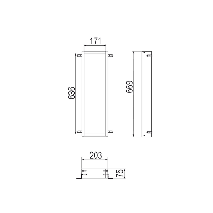 Inda MY Secret VT00306000 subframe voor A8086C inbouwnis
