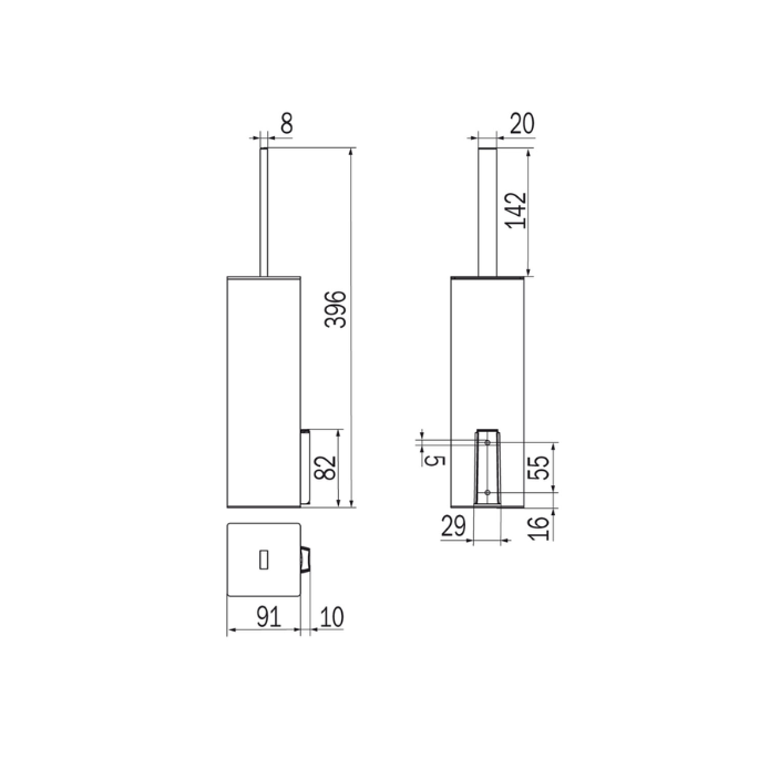 Inda MY Way AV114ABZ toiletborstelgarnituur brons