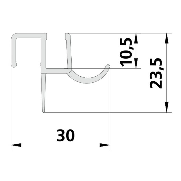 Kermi 2535897 spatwaterdichting 1 x 98,5cm
