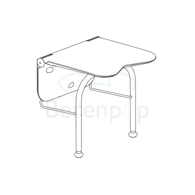 Etac Relax 81703030 douchezitting met steunpoten wit