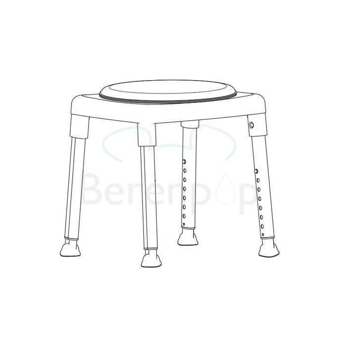 Etac Smart 81951050 douchekruk met draaischijf grijs