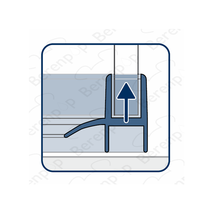 Get Wet C195 CF-STRIP100TRSP afdichtingsstrip horizontaal 100cm transparant, 6mm *niet meer leverbaar*