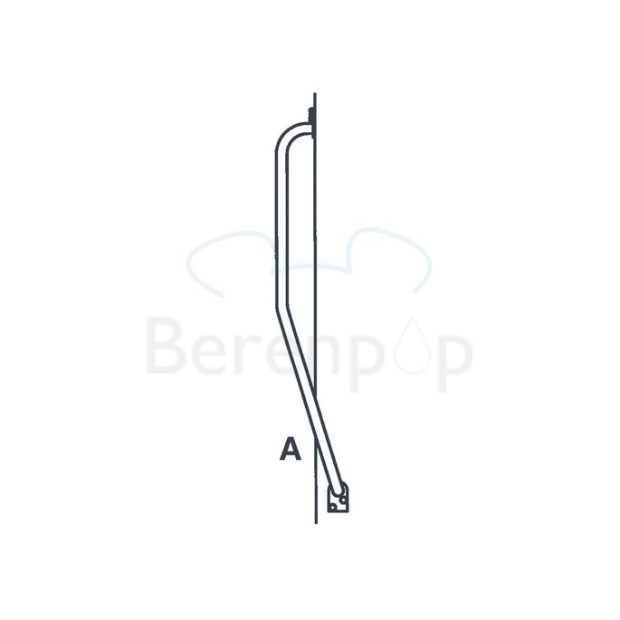 Handicare (Linido) LI2611011402 trapspilbeugel 510x510mm RVS gecoat wit