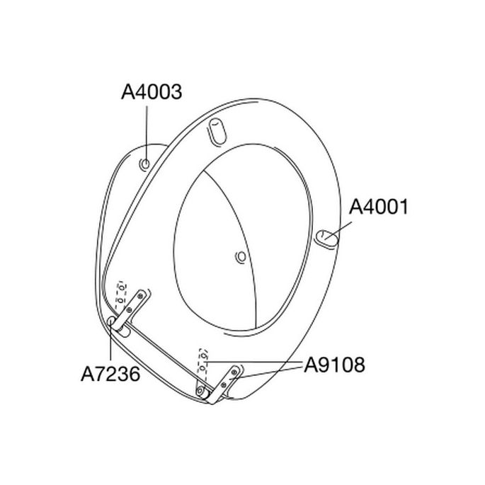 Pressalit 2000 124273-UN3999 toiletzitting met deksel pergamon