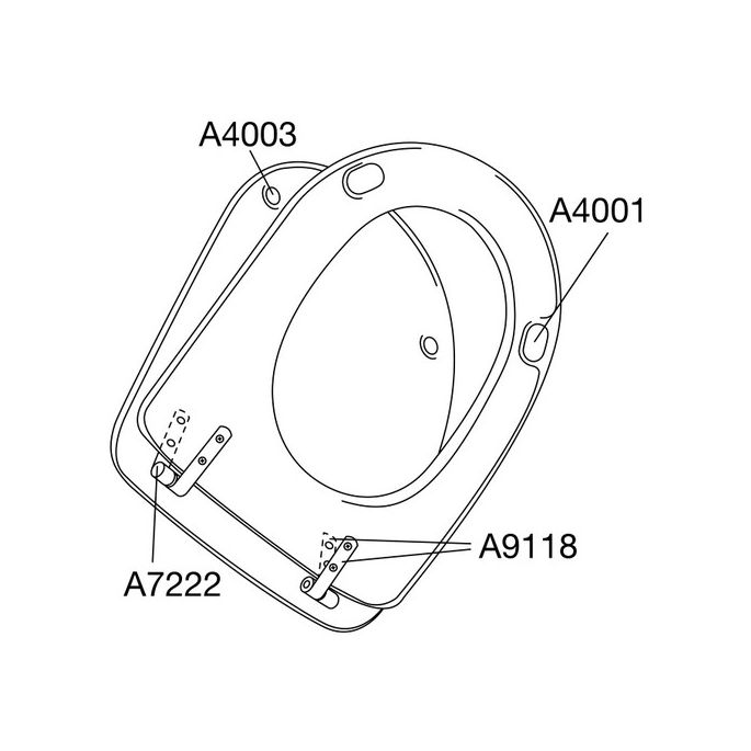 Pressalit Magnum 104273-B33999 toiletzitting met deksel pergamon