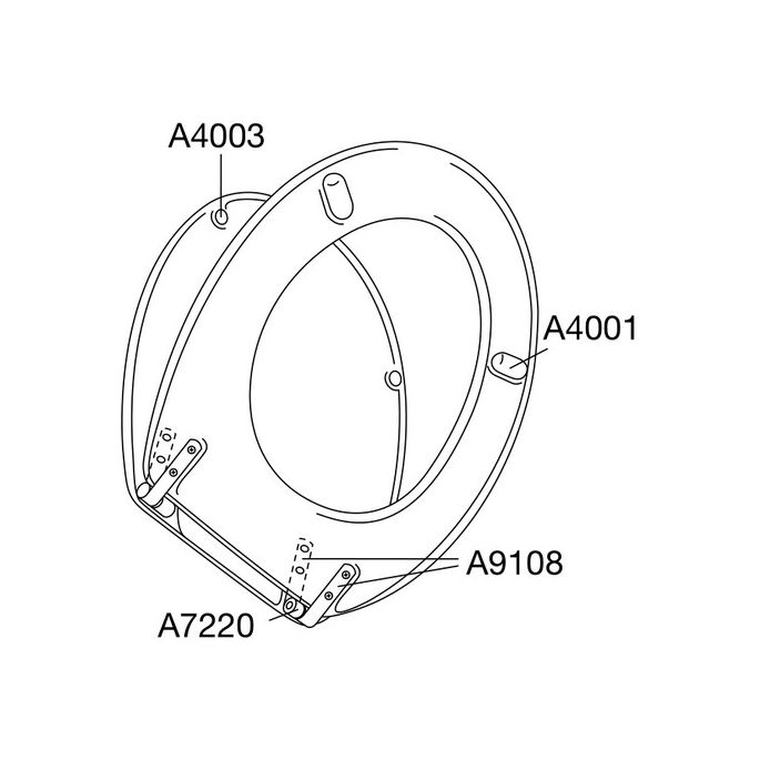 Pressalit Projecta 53111-BY3999 toiletzitting zonder deksel zwart polygiene