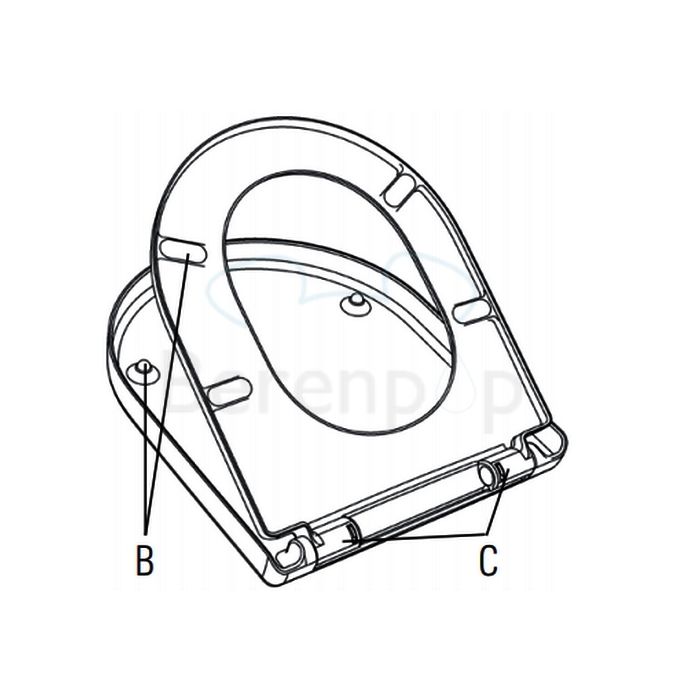 Villeroy en Boch (Omnia) Architectura 98M9C109 toiletzitting met deksel pergamon *niet meer leverbaar*
