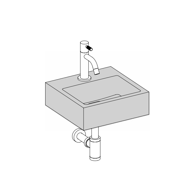 Clou Flush 1 CL0312010 keramiek fontein 28cm mat zwart