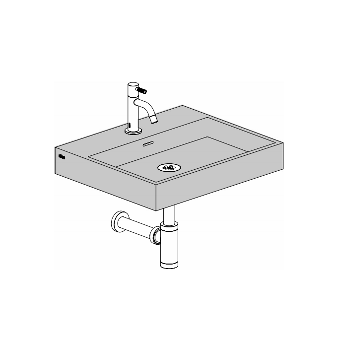 Clou Wash Me CL0230030 wastafel 50x42cm keramiek mat zwart
