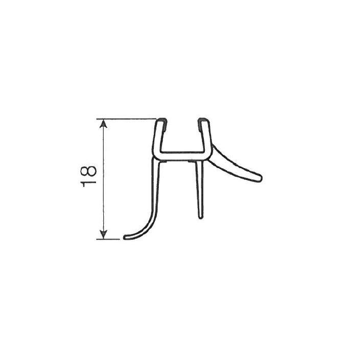 Artweger Cityline Top badwand TZ411 set afdichtingsstrippen (2) horizontaal