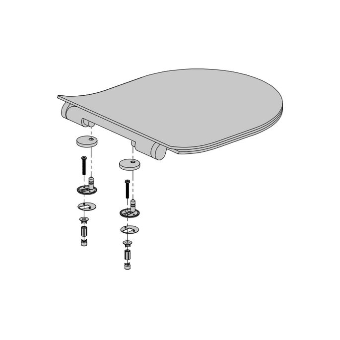 Clou Hammock CL040606021 dunne toiletzitting met deksel mat zwart