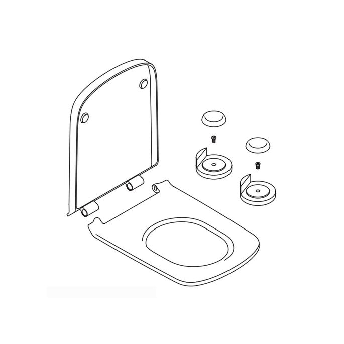 Duravit DuraStyle 0062310000 toiletzitting Vital met deksel wit