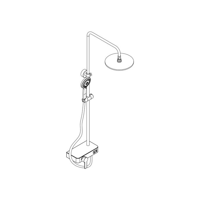 HSK AquaSwitch RS 200 Mix rond 1001800 showerset met mengkraan chroom