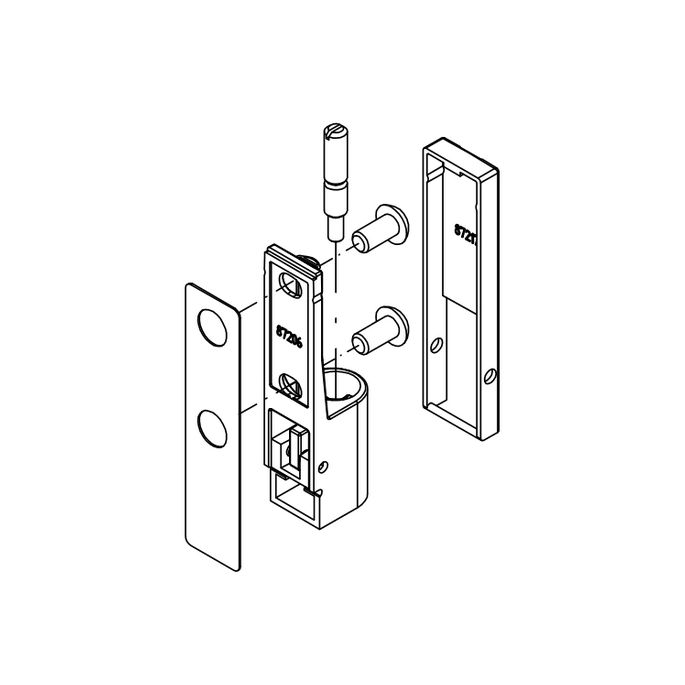 HSK Kienle E100310-U-90 scharnierdeel wandhouder beneden, RVS look