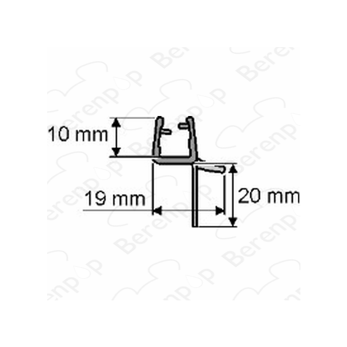 Huppe universeel 070003 afvoerprofiel 210cm / 8mm (nu alleen nog leverbaar als 2 x 105cm)