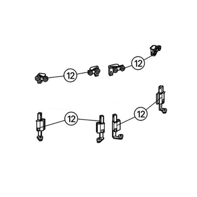 Huppe 1002, 054607 set wieltjes en geleiders *niet meer leverbaar*